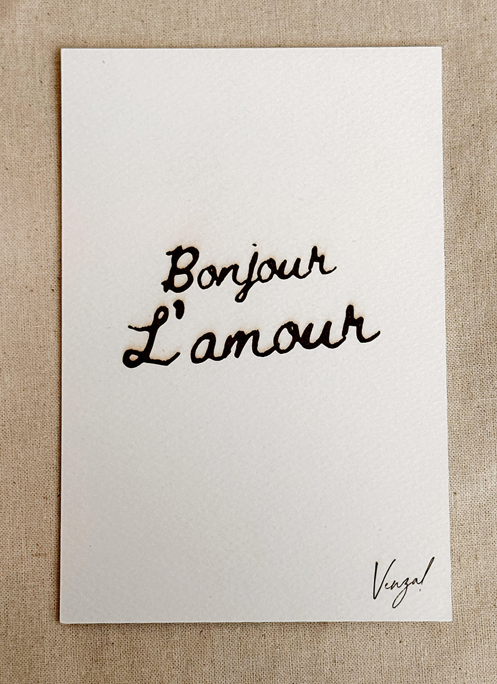 Carte poétique gravée