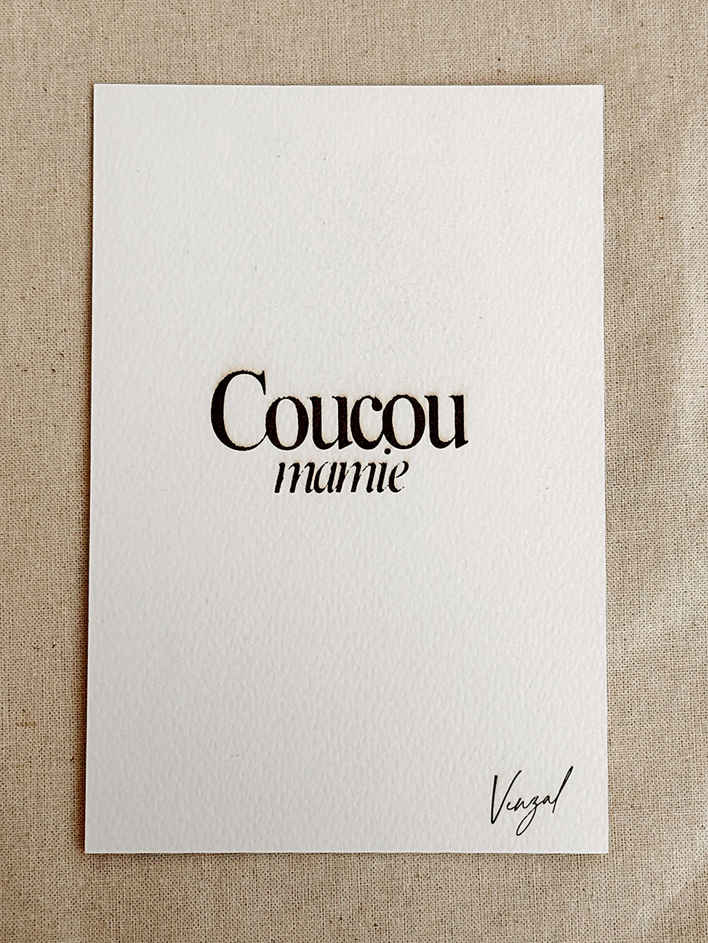 Carte poétique gravée