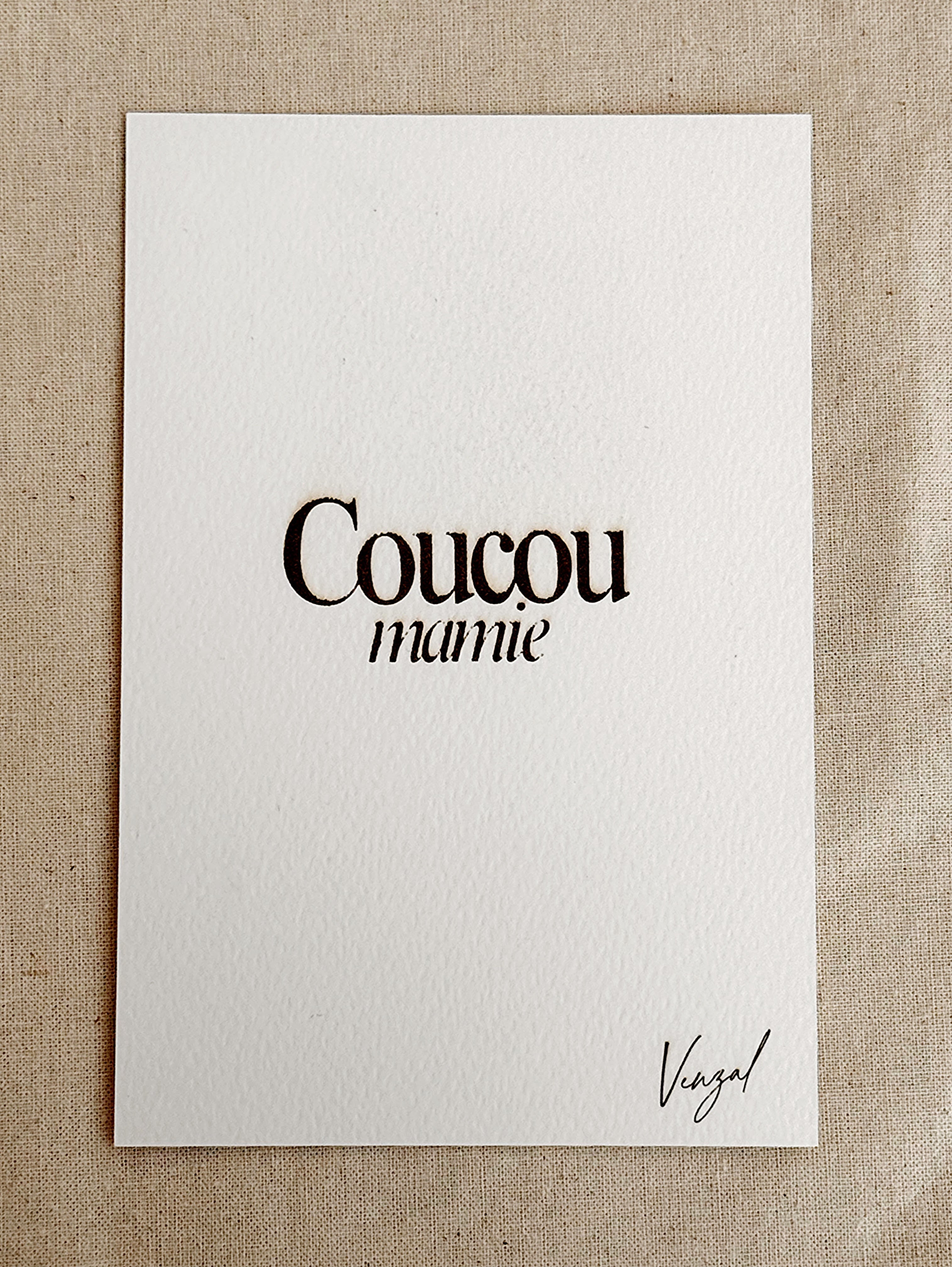 Carte poétique gravée