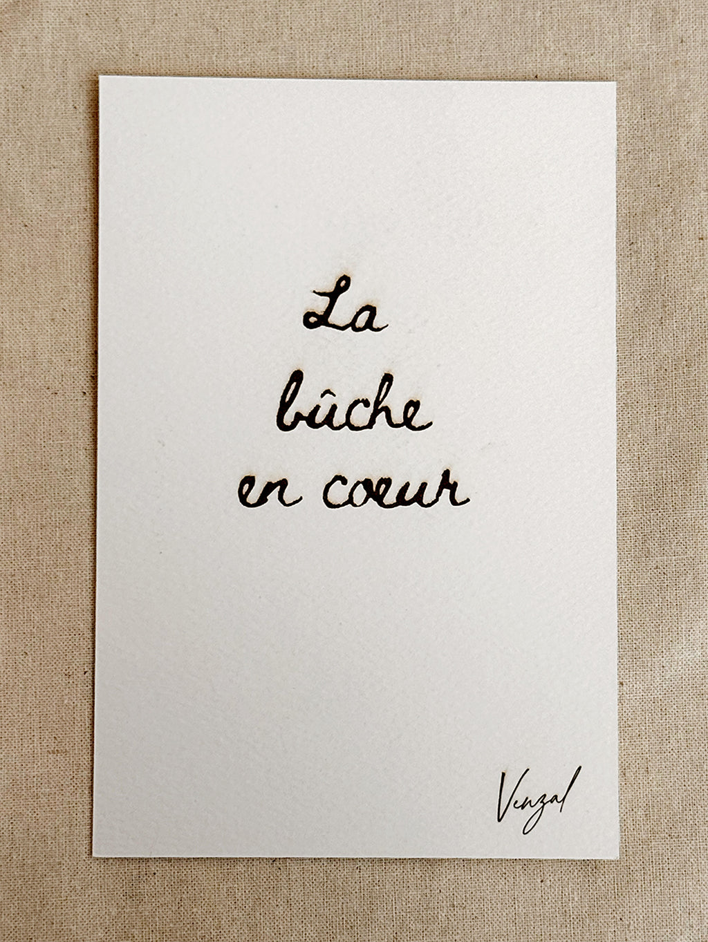 Carte poétique gravée