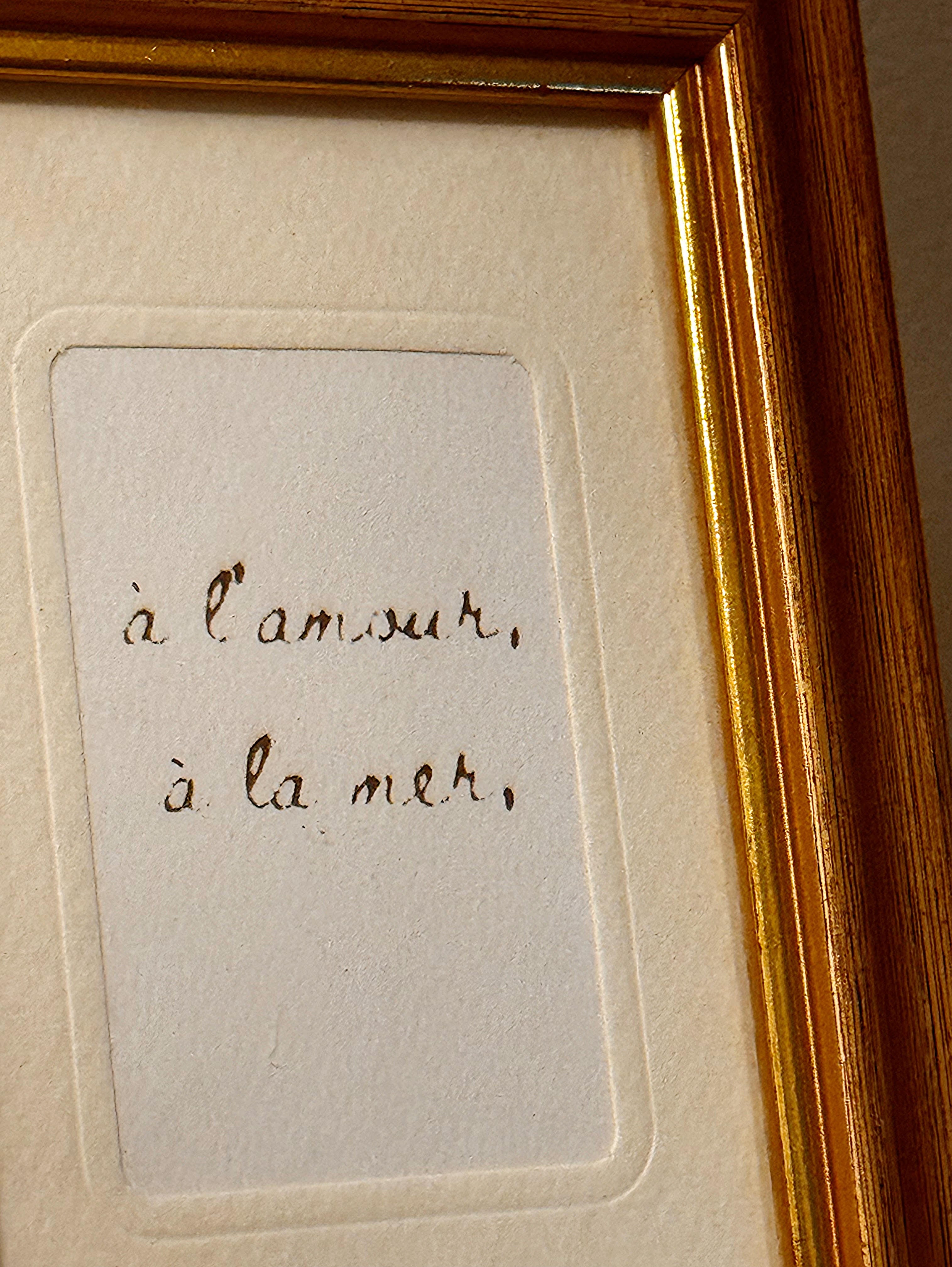 Pièce unique, gravure sur papier