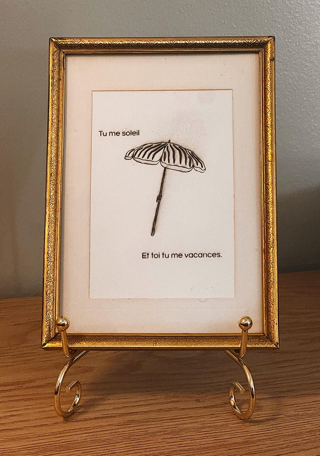 Pièce unique, gravure dans son sublime cadre d'antan